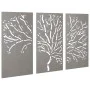 Garden wall decoration 3 pcs Corten steel tree design 105x55 cm by vidaXL, Posters, prints and visual art - Ref: Foro24-82451...