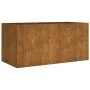 Maceta de acero corten 80x40x40 cm de vidaXL, Maceteros y jardineras - Ref: Foro24-824519, Precio: 84,81 €, Descuento: %