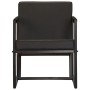 Sillón de cuero auténtico negro
