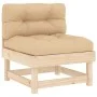 Central sofa with solid pine wood cushions by vidaXL, Modular outdoor sofas - Ref: Foro24-825429, Price: 84,66 €, Discount: %