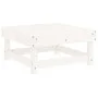 Garden stool with cushion made of solid white pine wood by vidaXL, Modular outdoor sofas - Ref: Foro24-825437, Price: 66,47 €...