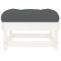 Garden stool with cushion made of solid white pine wood by vidaXL, Modular outdoor sofas - Ref: Foro24-825437, Price: 66,47 €...