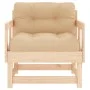 Garden armchairs with cushions 2 pcs solid pine wood by vidaXL, Modular outdoor sofas - Ref: Foro24-825443, Price: 164,74 €, ...