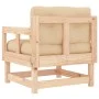 Garden armchairs with cushions 2 pcs solid pine wood by vidaXL, Modular outdoor sofas - Ref: Foro24-825443, Price: 164,74 €, ...