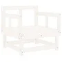 Garden armchairs with cushions 2 pcs solid white pine wood by vidaXL, Modular outdoor sofas - Ref: Foro24-825444, Price: 145,...