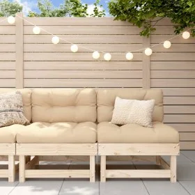 Central sofas with cushions 2 pcs solid pine wood by vidaXL, Modular outdoor sofas - Ref: Foro24-825457, Price: 149,17 €, Dis...
