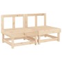 Central sofas with cushions 2 pcs solid pine wood by vidaXL, Modular outdoor sofas - Ref: Foro24-825457, Price: 151,02 €, Dis...