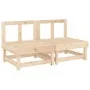 Central sofas with cushions 2 pcs solid pine wood by vidaXL, Modular outdoor sofas - Ref: Foro24-825457, Price: 149,17 €, Dis...