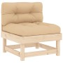 Central sofas with cushions 2 pcs solid pine wood by vidaXL, Modular outdoor sofas - Ref: Foro24-825457, Price: 151,02 €, Dis...