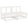 Central sofas with cushions 2 pcs solid white pine wood by vidaXL, Modular outdoor sofas - Ref: Foro24-825458, Price: 143,89 ...