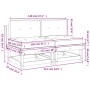 Central sofas with cushions 2 pcs solid pine wood by vidaXL, Modular outdoor sofas - Ref: Foro24-825457, Price: 151,02 €, Dis...