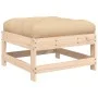 Garden stool with solid pine wood cushion by vidaXL, Modular outdoor sofas - Ref: Foro24-825555, Price: 43,69 €, Discount: %