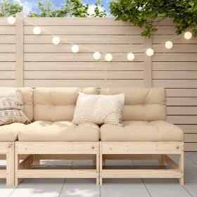 Central sofas with cushions 2 pcs solid pine wood by vidaXL, Modular outdoor sofas - Ref: Foro24-825576, Price: 148,10 €, Dis...