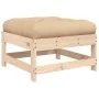 Garden stool with solid pine wood cushion by vidaXL, Modular outdoor sofas - Ref: Foro24-825555, Price: 43,69 €, Discount: %