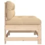 Central sofas with cushions 2 pcs solid pine wood by vidaXL, Modular outdoor sofas - Ref: Foro24-825576, Price: 148,10 €, Dis...