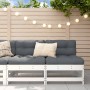 Central sofas with cushions 2 pcs solid white pine wood by vidaXL, Modular outdoor sofas - Ref: Foro24-825577, Price: 176,50 ...