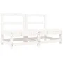 Central sofas with cushions 2 pcs solid white pine wood by vidaXL, Modular outdoor sofas - Ref: Foro24-825577, Price: 174,34 ...