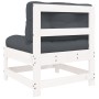 Central sofas with cushions 2 pcs solid white pine wood by vidaXL, Modular outdoor sofas - Ref: Foro24-825577, Price: 176,50 ...