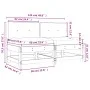 Zentralsofas mit Kissen 2 Stück aus massivem weißem Kiefernholz von vidaXL, Modulare Sofas für den Außenbereich - Ref: Foro24...