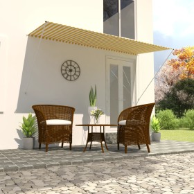 Einziehbare Markise 300x150 cm gelb und weiß von vidaXL, Markisen - Ref: Foro24-143755, Preis: 66,01 €, Rabatt: %