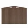 Caseta de jardín metal marrón 257x392x181 cm de vidaXL, Cobertizos - Ref: Foro24-143347, Precio: 459,35 €, Descuento: %