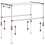 Wäscheleine aus Aluminium 83x(50-55)x(40-85) cm von vidaXL, Wäscheleinen und Kleiderbügel - Ref: Foro24-154601, Preis: 66,85 ...