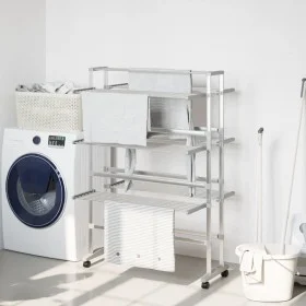 Clothes drying rack with aluminum wheels 89x64x129 cm by vidaXL, Clotheslines and hangers - Ref: Foro24-154603, Price: 106,55...