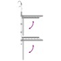 Aluminum balcony clothesline 54x25x42 cm by vidaXL, Clotheslines and hangers - Ref: Foro24-154604, Price: 29,09 €, Discount: %