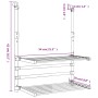 Aluminum balcony clothesline 54x25x42 cm by vidaXL, Clotheslines and hangers - Ref: Foro24-154604, Price: 29,09 €, Discount: %