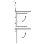 Tendedero para balcón aluminio 89x25x(60-95) cm de vidaXL, Tendederos y perchas - Ref: Foro24-154605, Precio: 45,57 €, Descue...