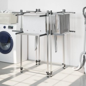 Wäscheleine aus Aluminium 107x107x120 cm von vidaXL, Wäscheleinen und Kleiderbügel - Ref: Foro24-154606, Preis: 102,43 €, Rab...