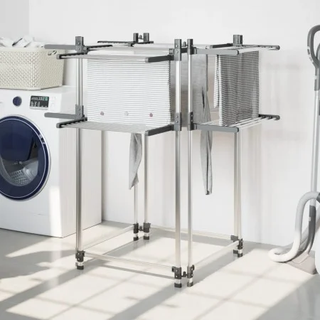 Wäscheleine aus Aluminium 107x107x120 cm von vidaXL, Wäscheleinen und Kleiderbügel - Ref: Foro24-154606, Preis: 100,35 €, Rab...