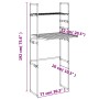 Waschmaschinenregal aus Aluminium 77x52x192 cm von vidaXL, Kleiderbügel und Regale - Ref: Foro24-154608, Preis: 82,27 €, Raba...