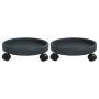 Plant stand with wheels 2 pcs gray diameter 34 cm 35 kg by vidaXL, Pot stands - Ref: Foro24-154609, Price: 25,34 €, Discount: %