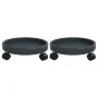 Plant stand with wheels 2 pcs gray diameter 34 cm 35 kg by vidaXL, Pot stands - Ref: Foro24-154609, Price: 26,85 €, Discount: %