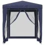 Party tent with 4 walls of blue HDPE mesh 2x2 m by vidaXL, Tents and gazebos - Ref: Foro24-319217, Price: 72,66 €, Discount: %