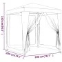 Party tent with 4 walls of blue HDPE mesh 2x2 m by vidaXL, Tents and gazebos - Ref: Foro24-319217, Price: 72,66 €, Discount: %