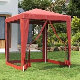 Party tent with 4 HDPE mesh walls red 2x2 m by vidaXL, Tents and gazebos - Ref: Foro24-319220, Price: 73,29 €, Discount: %