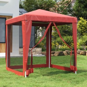 Partyzelt mit 4 HDPE-Netzwänden rot 2x2 m von vidaXL, Zelte und Pavillons - Ref: Foro24-319220, Preis: 74,39 €, Rabatt: %
