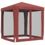 Party tent with 4 HDPE mesh walls red 2x2 m by vidaXL, Tents and gazebos - Ref: Foro24-319220, Price: 73,29 €, Discount: %