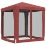 Partyzelt mit 4 HDPE-Netzwänden rot 2x2 m von vidaXL, Zelte und Pavillons - Ref: Foro24-319220, Preis: 74,39 €, Rabatt: %