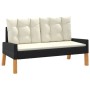 4-piece garden furniture set with PE rattan and wood cushions by vidaXL, Garden sets - Ref: Foro24-319689, Price: 262,07 €, D...