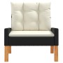 4-piece garden furniture set with PE rattan and wood cushions by vidaXL, Garden sets - Ref: Foro24-319689, Price: 262,07 €, D...