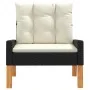 4-piece garden furniture set with PE rattan and wood cushions by vidaXL, Garden sets - Ref: Foro24-319689, Price: 316,75 €, D...