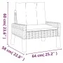 4-teiliges Gartenmöbel-Set mit PE-Rattan und Holzkissen von vidaXL, Gartensets - Ref: Foro24-319689, Preis: 316,78 €, Rabatt: %