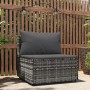Central garden sofa with gray synthetic rattan cushions by vidaXL, Outdoor sofas - Ref: Foro24-319769, Price: 64,66 €, Discou...