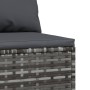 Central garden sofa with gray synthetic rattan cushions by vidaXL, Outdoor sofas - Ref: Foro24-319769, Price: 64,66 €, Discou...