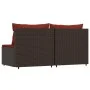 Sofás centrales jardín con cojines 2 uds ratán sintético marrón by vidaXL, Outdoor sofas - Ref: Foro24-319818, Price: 115,80 ...