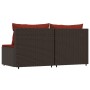 Sofás centrales jardín con cojines 2 uds ratán sintético marrón by vidaXL, Outdoor sofas - Ref: Foro24-319818, Price: 120,03 ...
