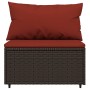 Sofás centrales jardín con cojines 2 uds ratán sintético marrón by vidaXL, Outdoor sofas - Ref: Foro24-319818, Price: 120,03 ...